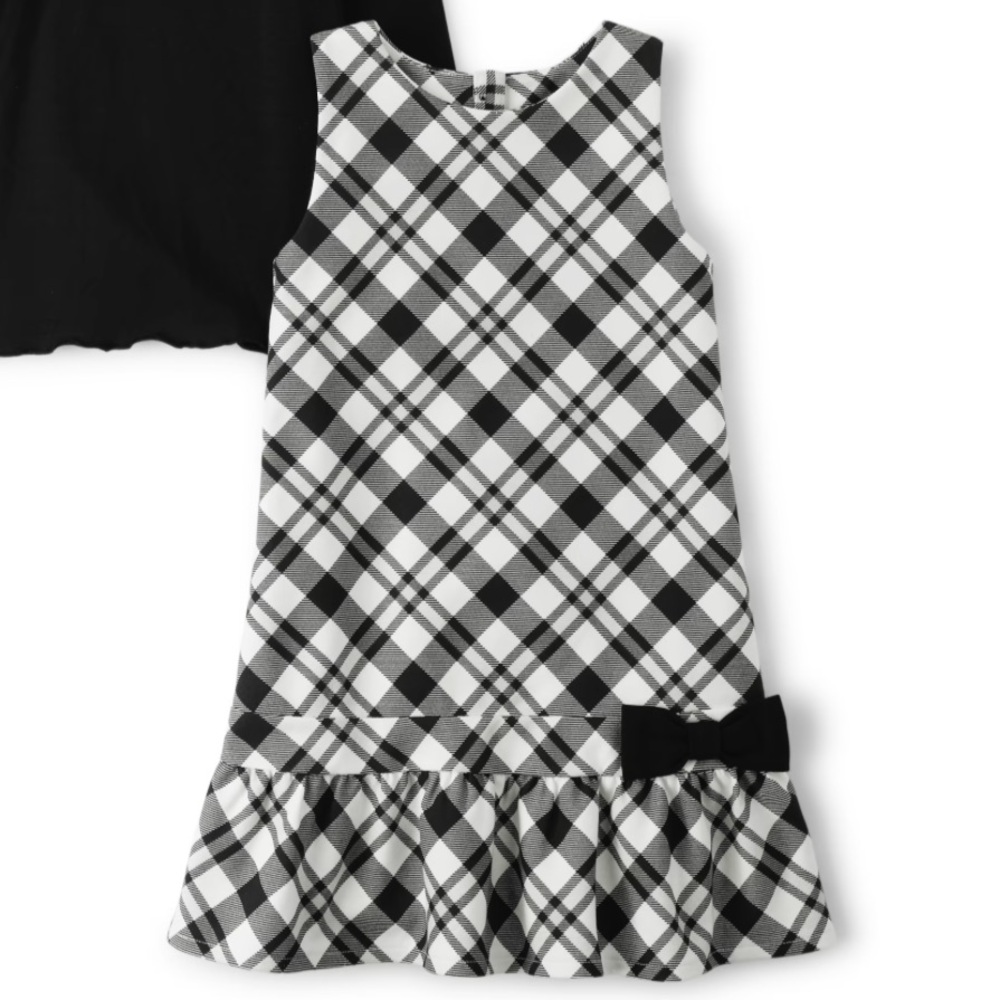 Gymboree Black and White Checkered Plaid Dress